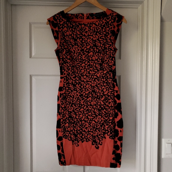 French Connection Dresses & Skirts - FRENCH CONNECTION Orange and Black Dress
